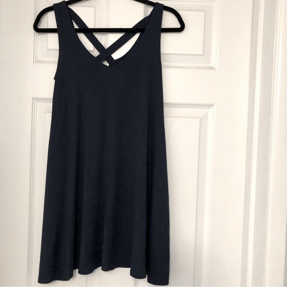Poof Flowy Navy Blue Dress Size Small - Picture 1 of 5